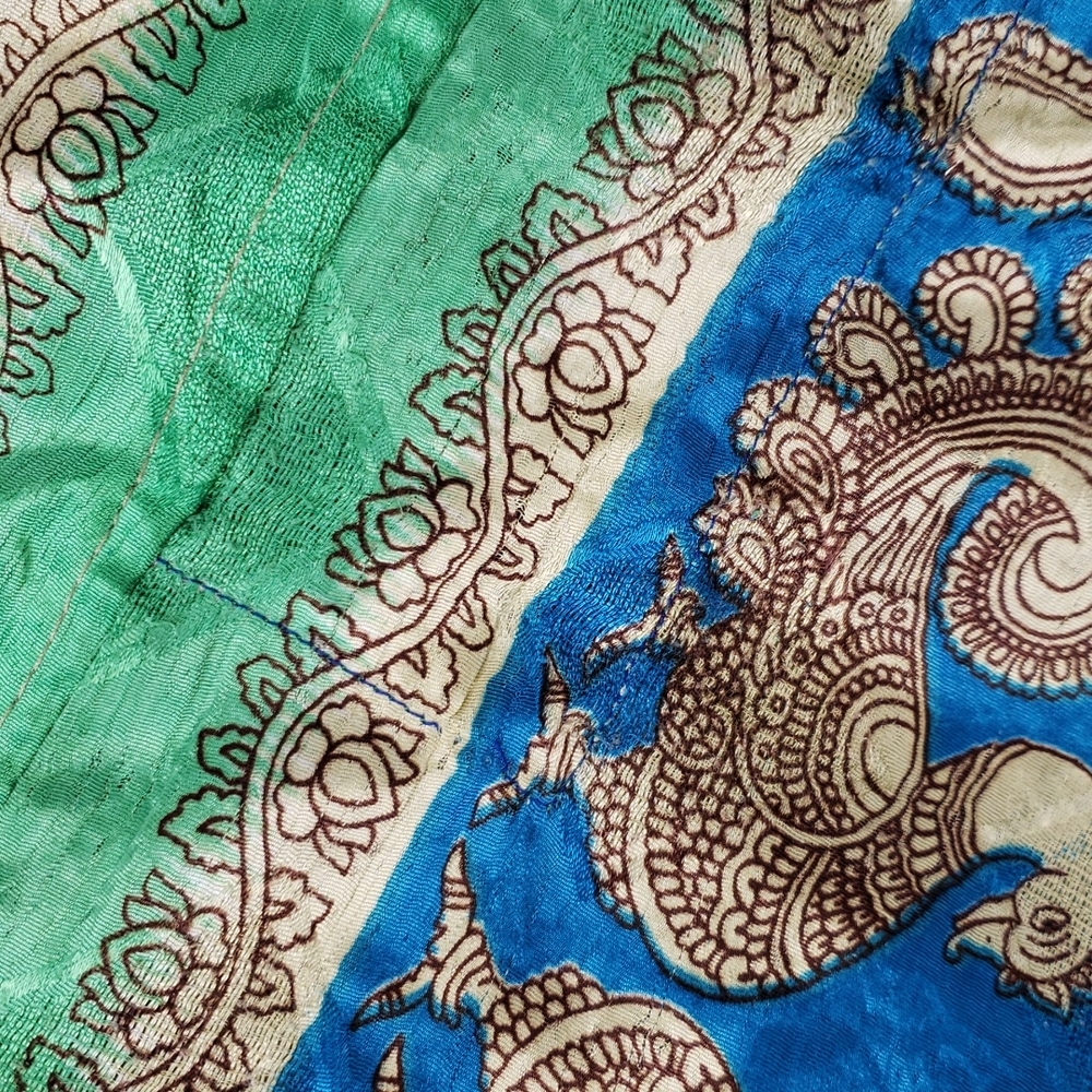 Darn Good Yarn Sari Silk Wrap Skirt Tea Goddess - Picture 10 of 16